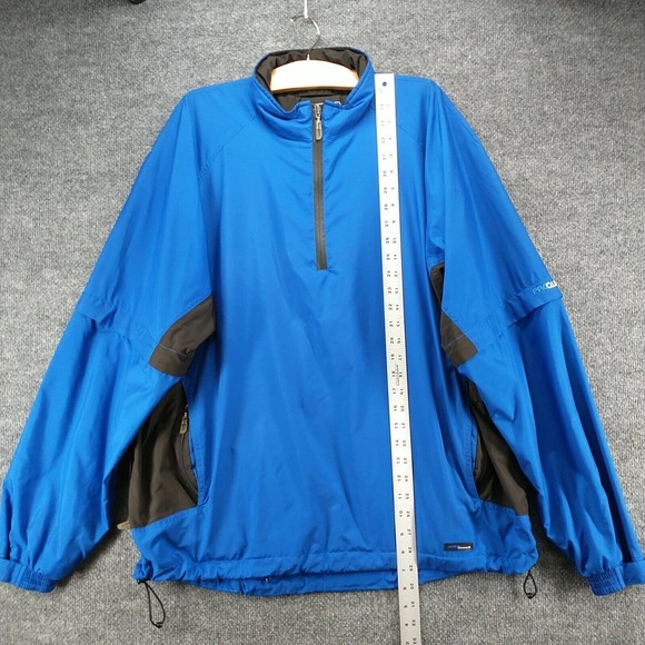 Proquip Men's Jacket Blue Black XL Silk Touch 1/4 Zip Mock Neck Long Sleeve Pull - Picture 13 of 15